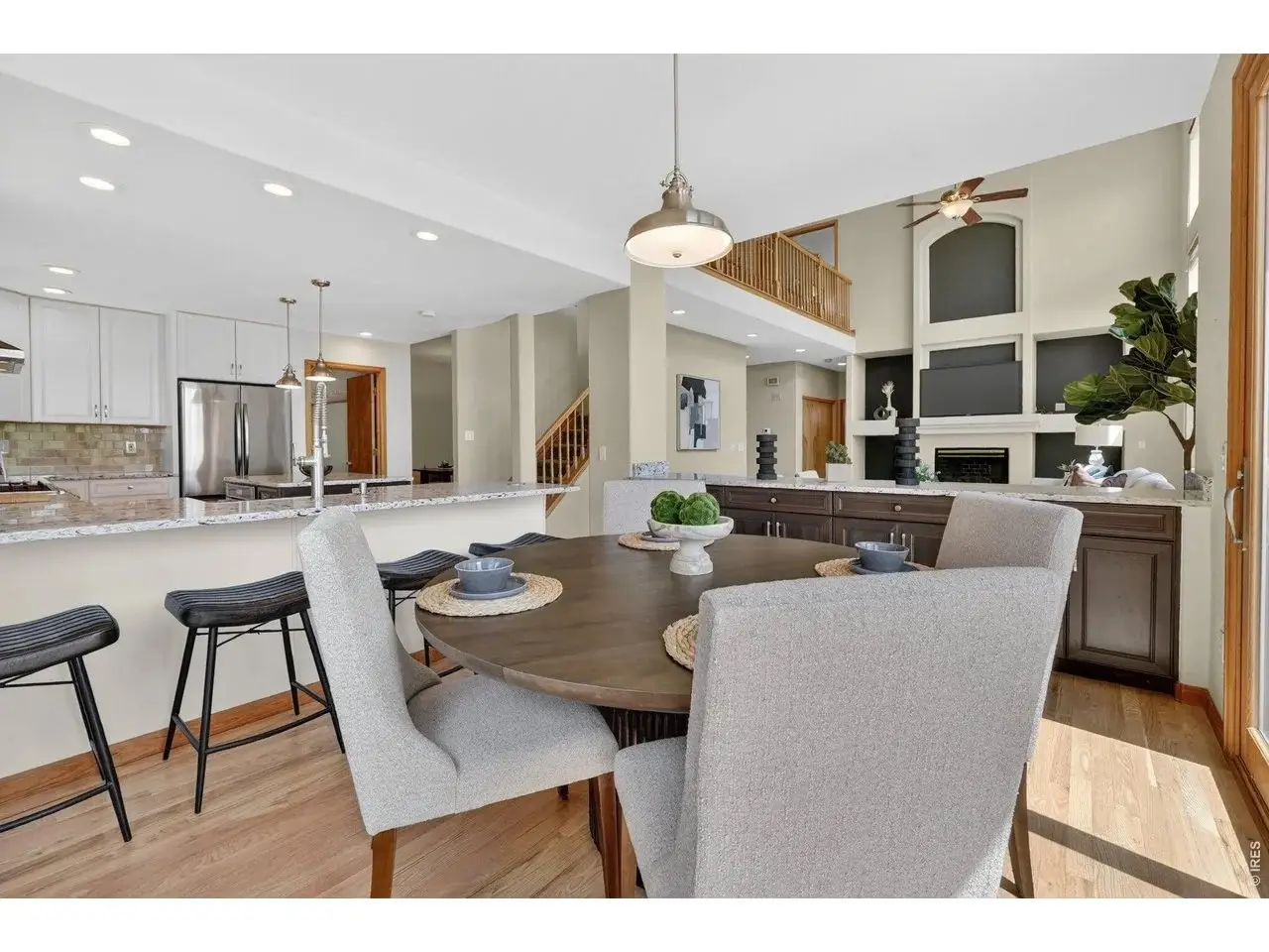 Gorgeous contemporary eat in kitchen styled by STS Boulder Foothills