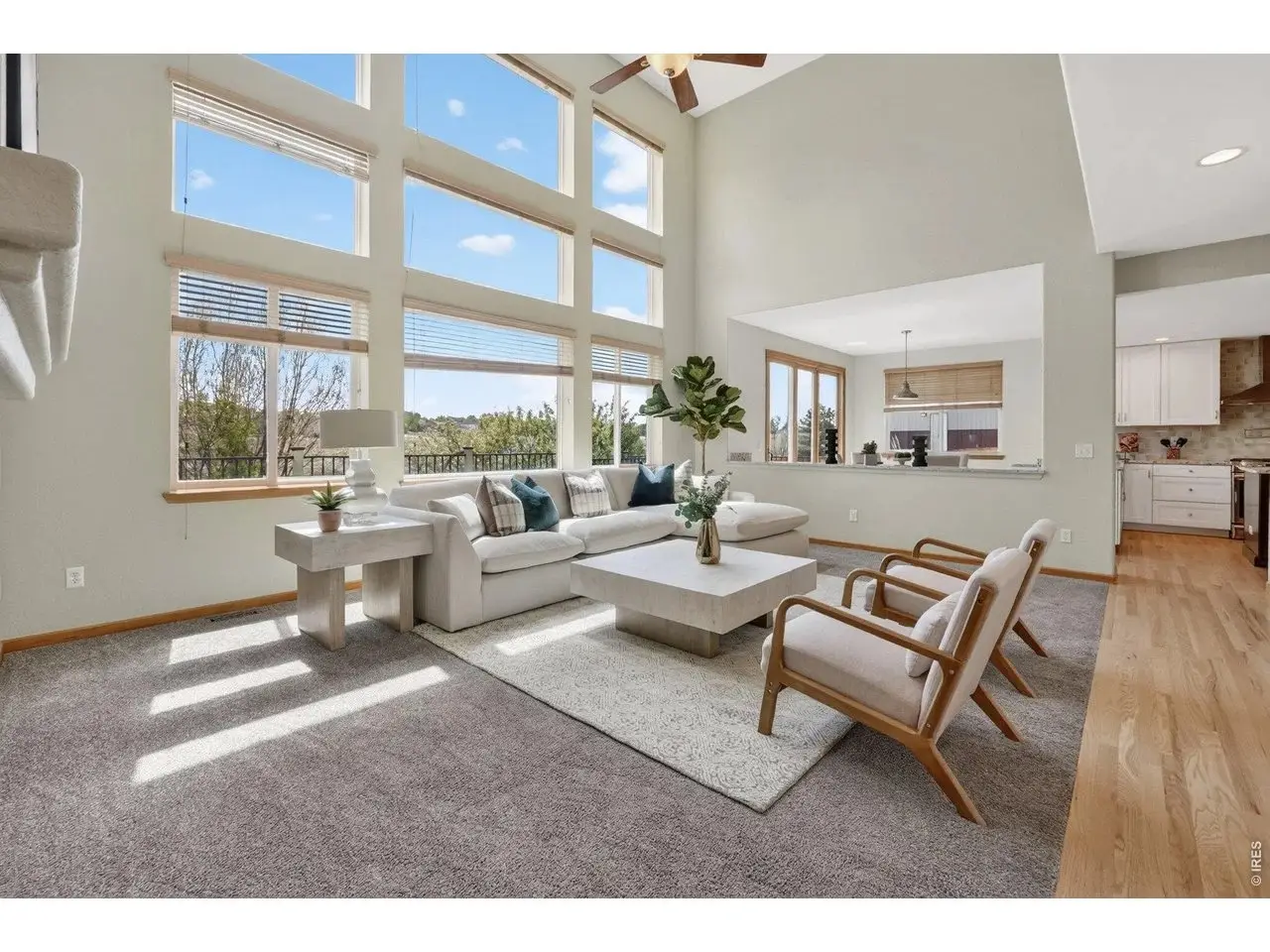 Gorgeous contemporary family room styled by STS Boulder Foothills