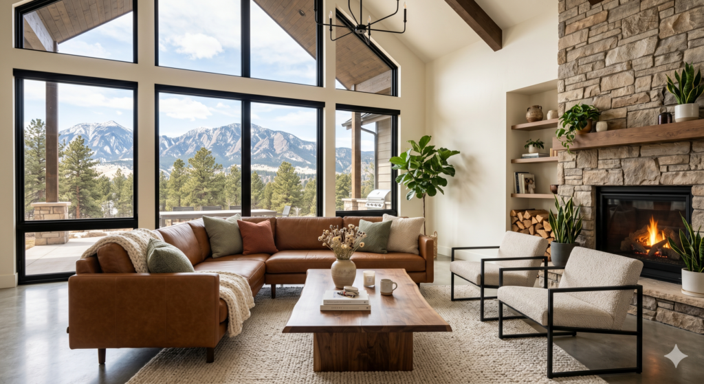 Mountain Modern living room style by STS- Boulder Foothills